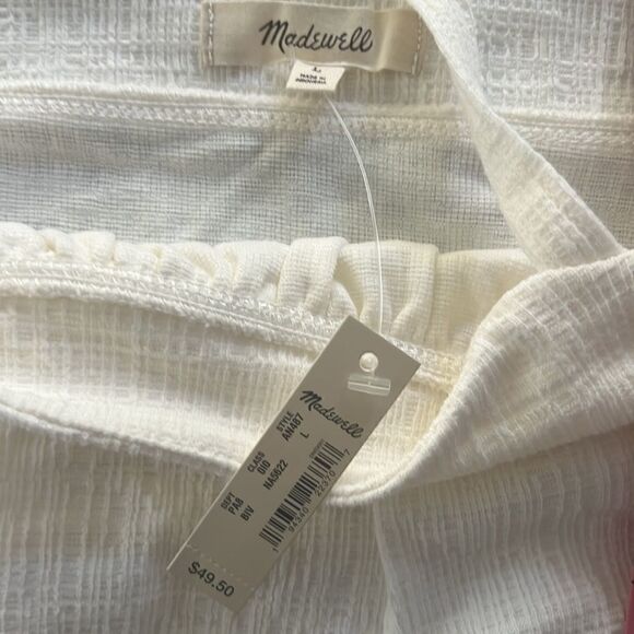 MADEWELL Crosshatch Tie-Strap Tank Top ivory L - Picture 7 of 9